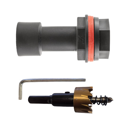 Adapterverlängerung 1/2" BSPM-F mit Mutter und Unterlegscheiben, rote Dichtung