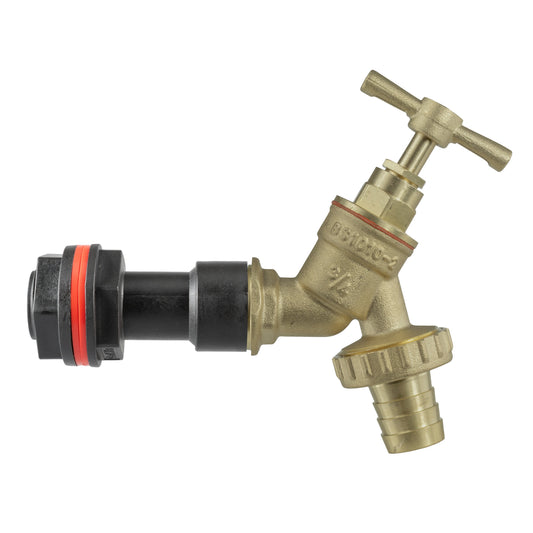 Water butt extension kit 3/4" BSPM with brass barbed tap