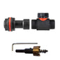 Water butt extension kit inline valve, 3/4" BSP ends and red seal