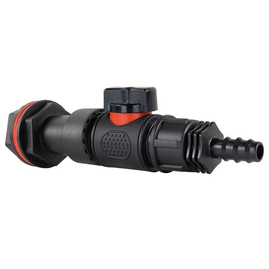 Water Butt Extension Kit 3/4" BSPM mit In-Line-Ventil und 16mm Barb