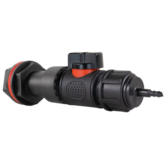 Water butt extension 3/4" BSPM valve + 4mm micro-barb connector