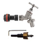 3/4" BSP extension kit: nickel-plated barbed tap with coupling and red seal ring