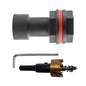 Water butt extension 3/4" BSPM-F with nut and washers, black plastic fitting