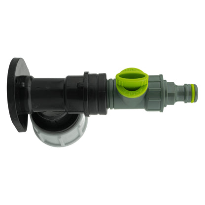 32mm wall flange kit with quick connector valve, black elbow and grey outlet