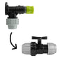 Wall flange kit 32mm elbow valve with green female quick connector