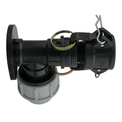 Wall flange kit 3/4in Camlock Type B with metal retaining clip and wire