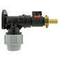 Wall flange kit 32mm MDPE with in-line valve and 13mm brass barb connector