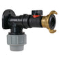 32mm wall flange kit with valve and Geka connector, black and brass fittings