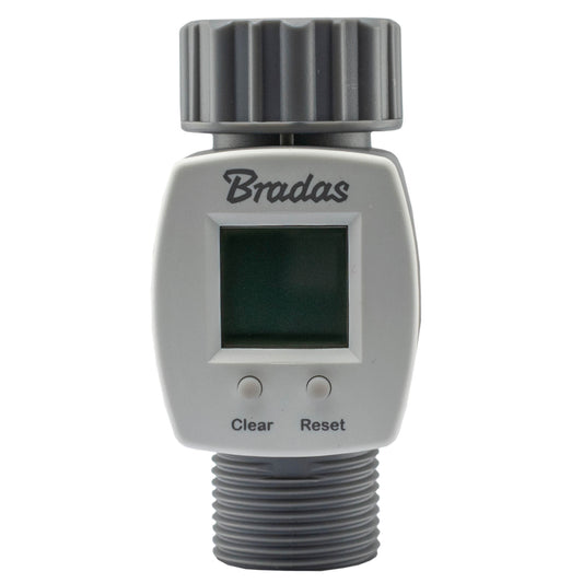 Water Flow Meter 3/4" BSPM-F with LCD display and Clear/Reset buttons