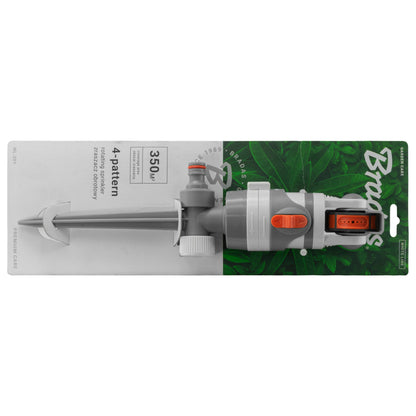 Sprinkler package side showing device image and '4-pattern' label