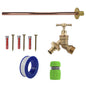 Messing Quick-Connect-Bib-Tap-Kit mit Ventil und grüner Schlauchkupplung