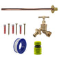 Messing Quick-Connect-Bib-Tap-Kit mit Ventil, grüner Schlauchkupplung und Schrauben