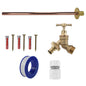 Messing Quick-Connect-Bib-Tap-Kit mit Ventil, blauer Schlauchkupplung und Zubehör