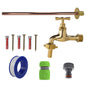 Poliertes Messing 13-mm Barb-Hahn-Set mit Lime-Line Schlauchverbinder