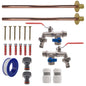 Doppelhebel-Tap BASIC Anschlussset x2: Kupferrohre, Ventile, blaue Hebel