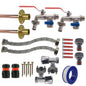 Full Connection Kit x2 für Doppellever Tap mit Schwarz/Orange-Schlauchanschlüssen und Ventil-Set