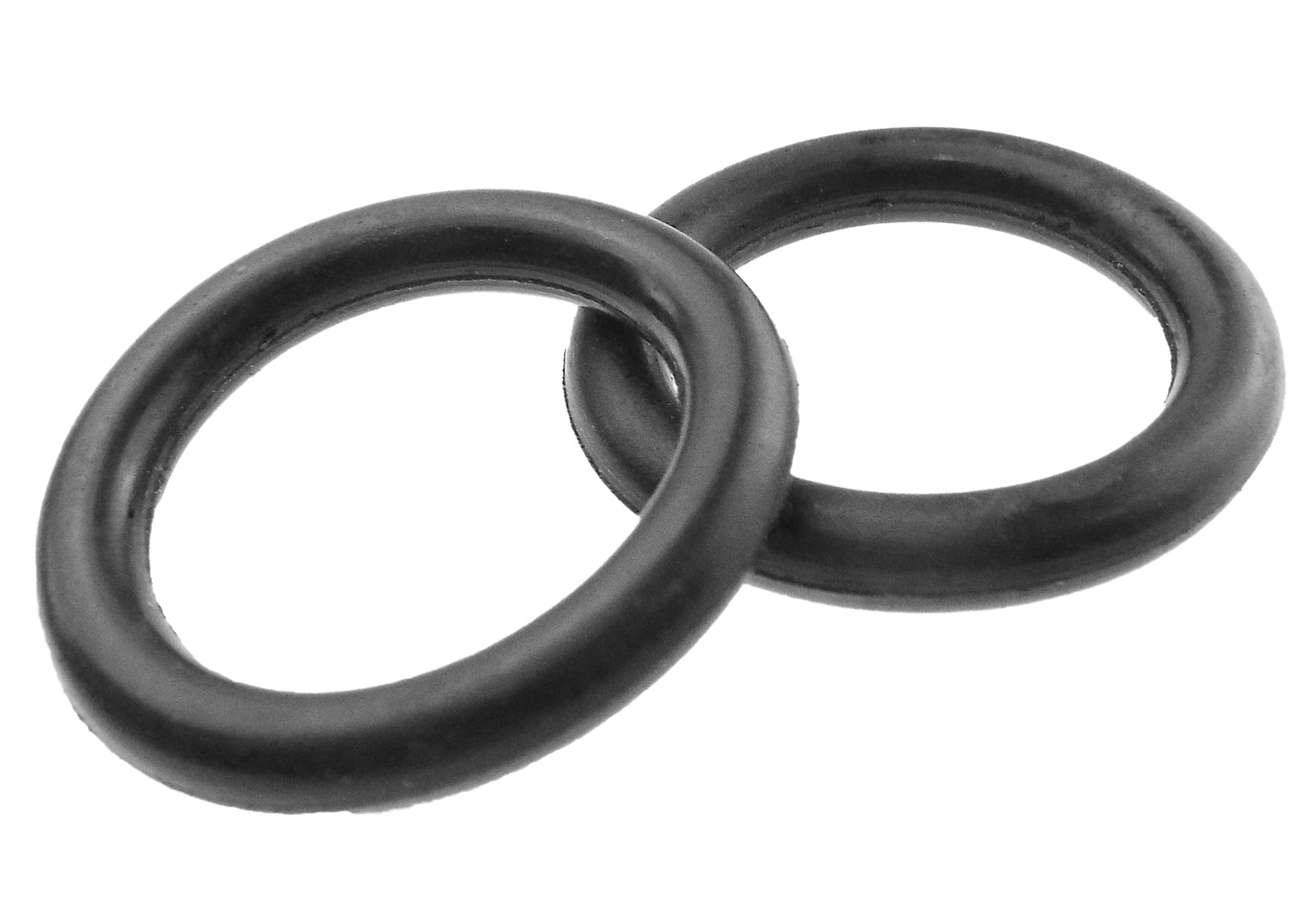 Black NBR O-ring washer, 4" BSPM, close-up of two rings