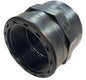 PP Socket 2" BSPF—black plastic threaded pipe fitting, angled view