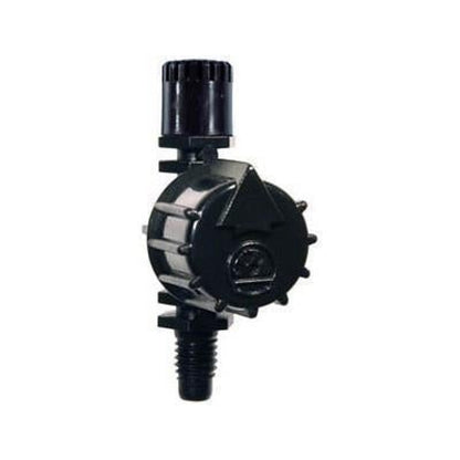 Antelco Vari-Jet 360° Black Cap on black base valve with outlet thread