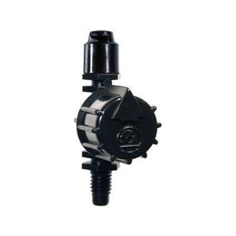Antelco Vari-Jet 90° black cap, black base mixing valve with outlet nozzle