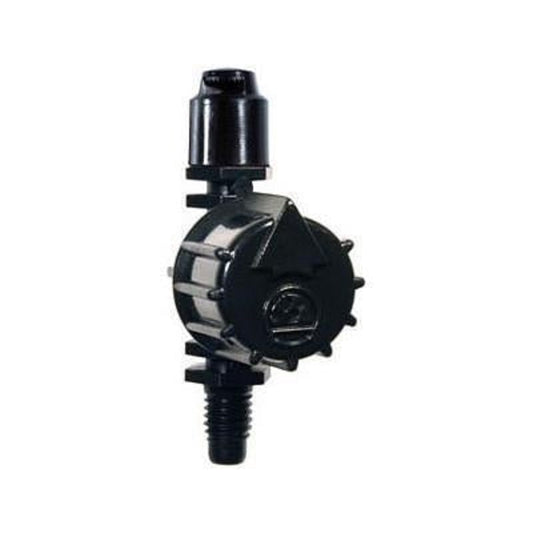 Antelco Vari-Jet 90° black cap, black base mixing valve with outlet nozzle