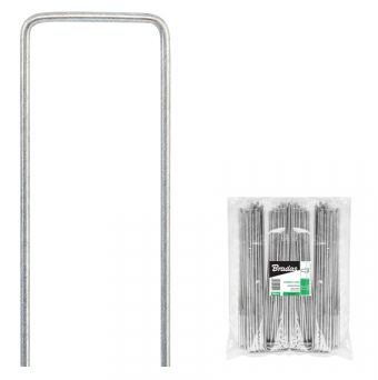 Single galvanized weed mat hold down peg, 30mm x 150mm