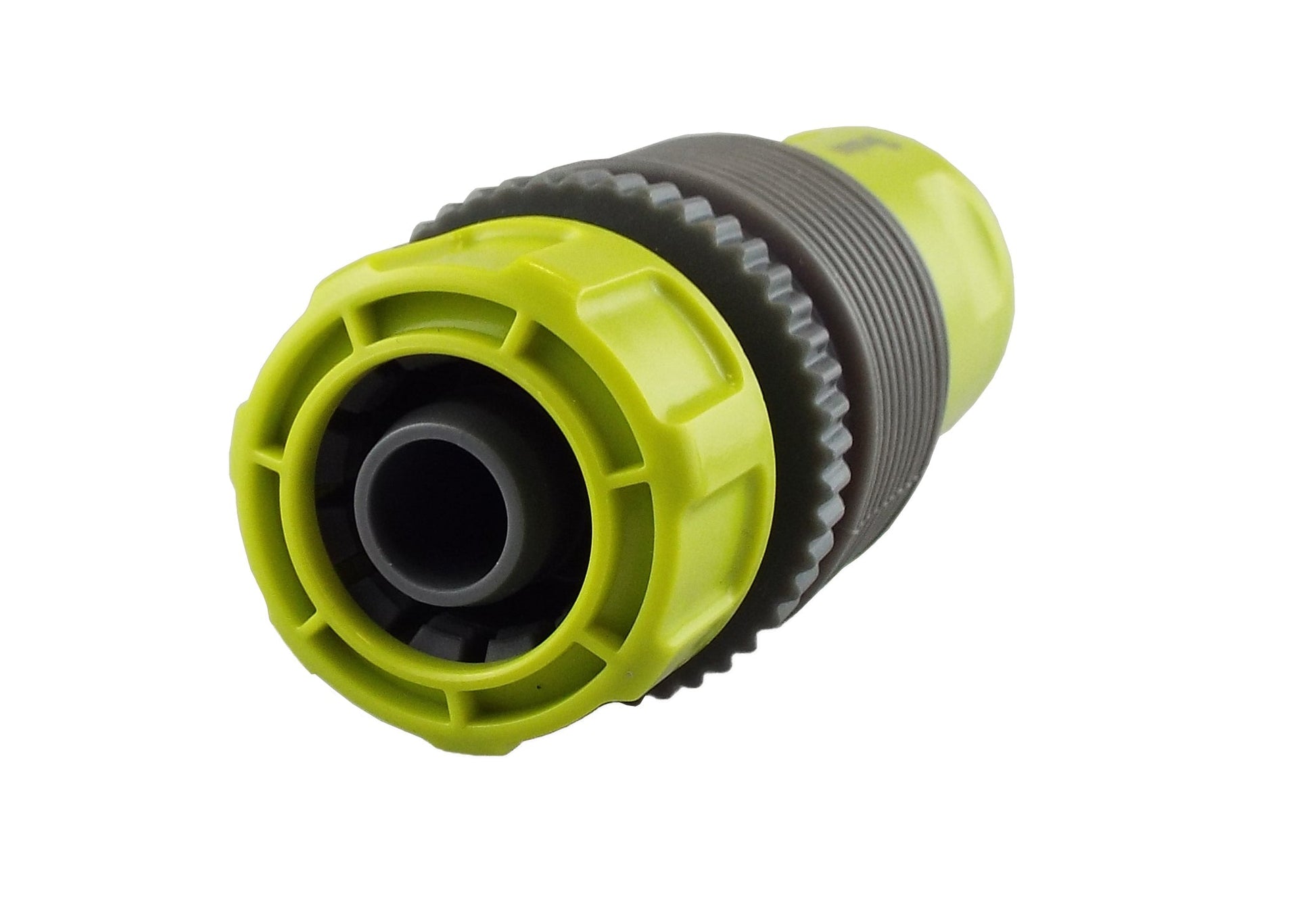 Flexibler Schlauchverbinder 1/2", Limettengrün, Kupplung mit Innenöffnung und Rastprofil