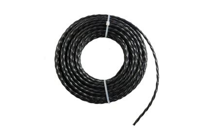Black twisted strimmer line rope, 3mm, 15m spool