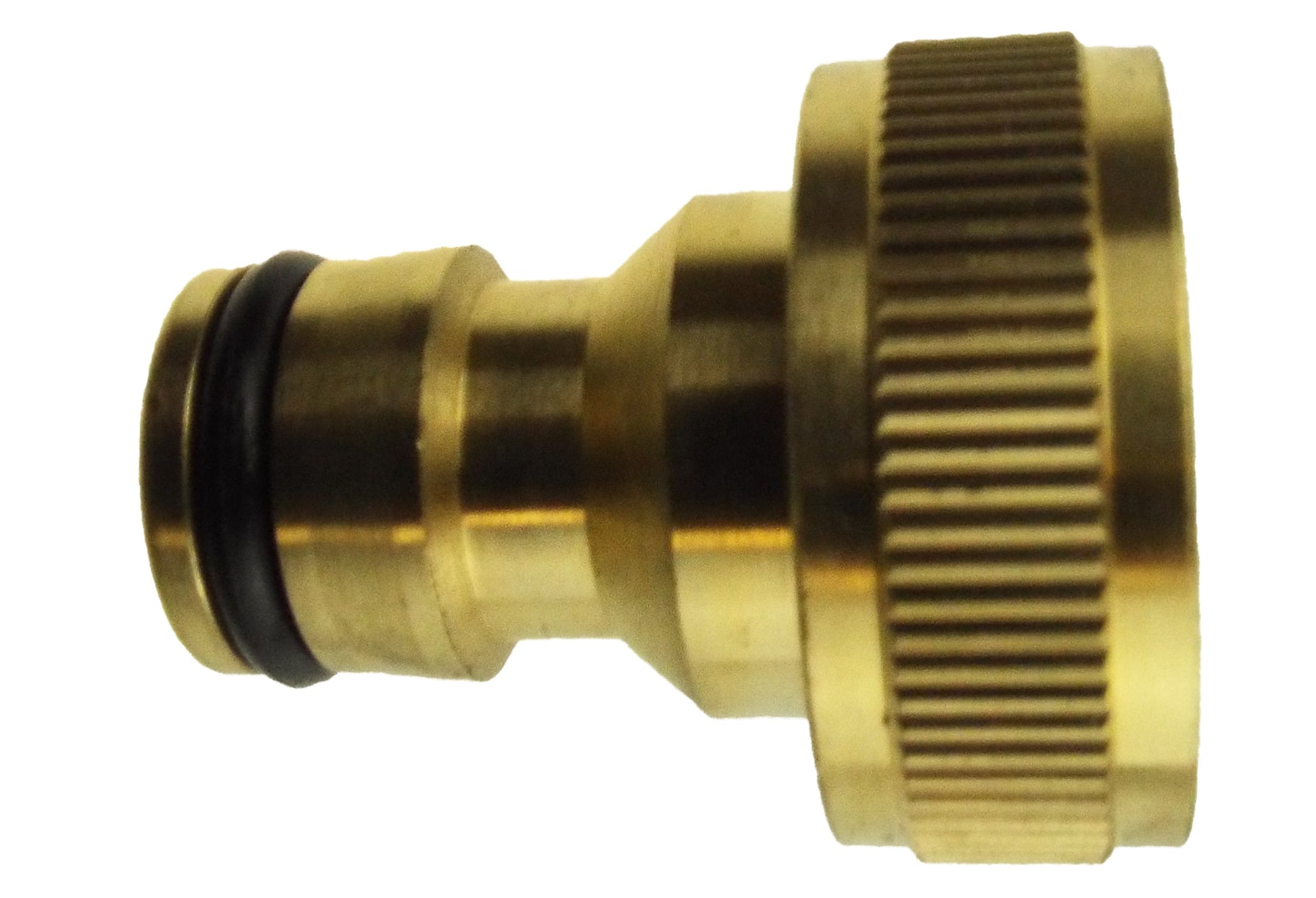 Brass snap-on tap connector male 3/4" BSPF threaded fitting with seal ring
