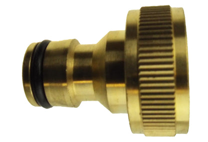 Brass snap-on tap connector male 3/4" BSPF threaded fitting with seal ring