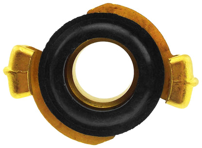 Claw fitting with black rubber seal and brass housing, 3/8" BSPM
