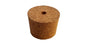 Cylindrical tapered cork bung 45mm/37mm with hole, brown