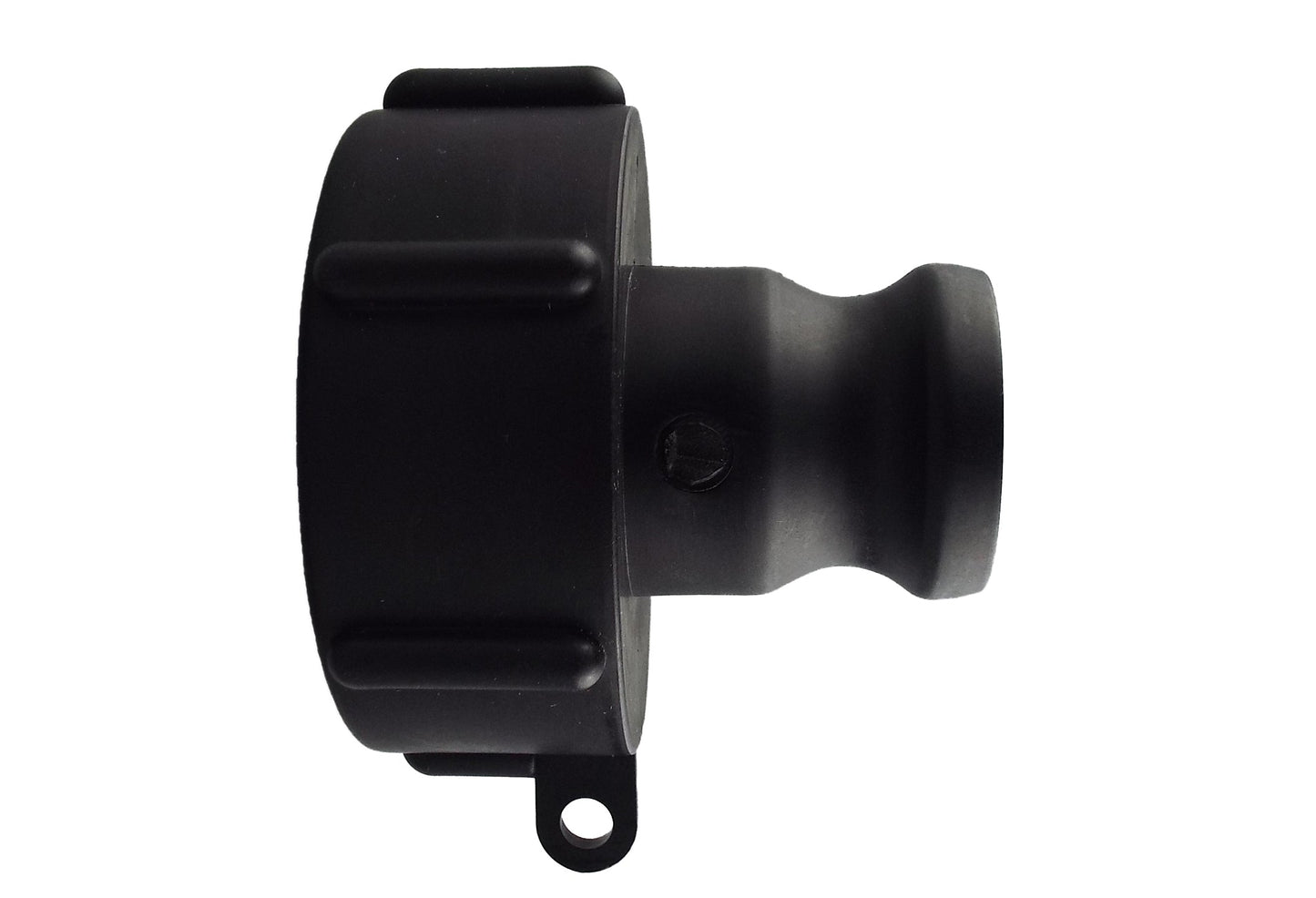 IBC Camlock 1" Type C, Seitenansicht mit Befestigungsöse