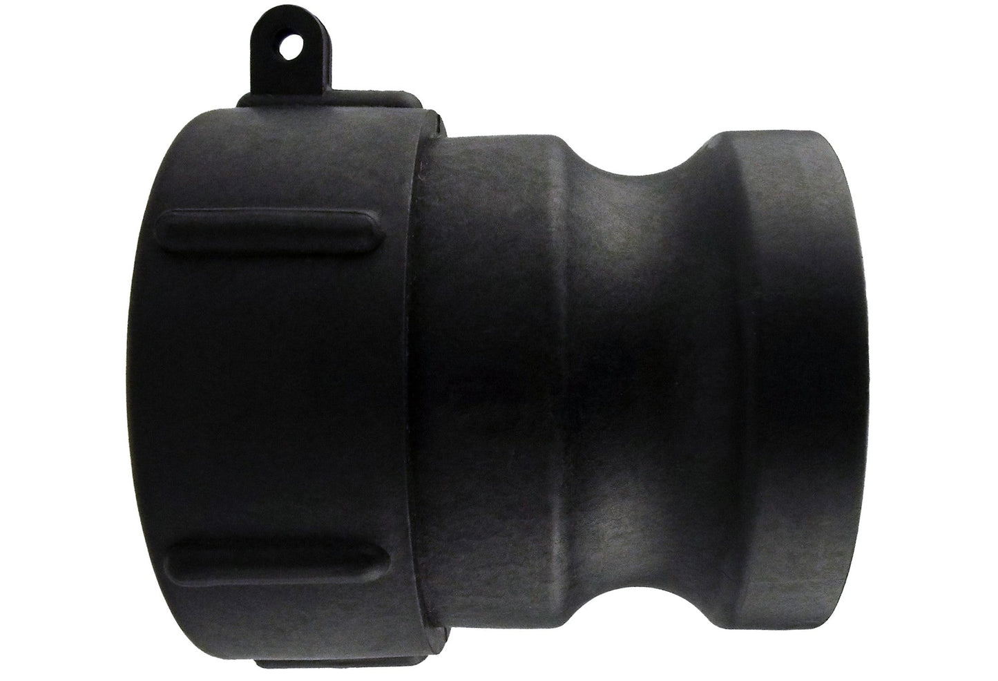 IBC S60X6 adapter to 2" male camlock connector, black