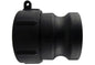 IBC S60X6 adapter to 2" male camlock connector, black