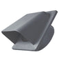 Graphite louvre vent cap with slanted rain hood and circular opening, fi100mm