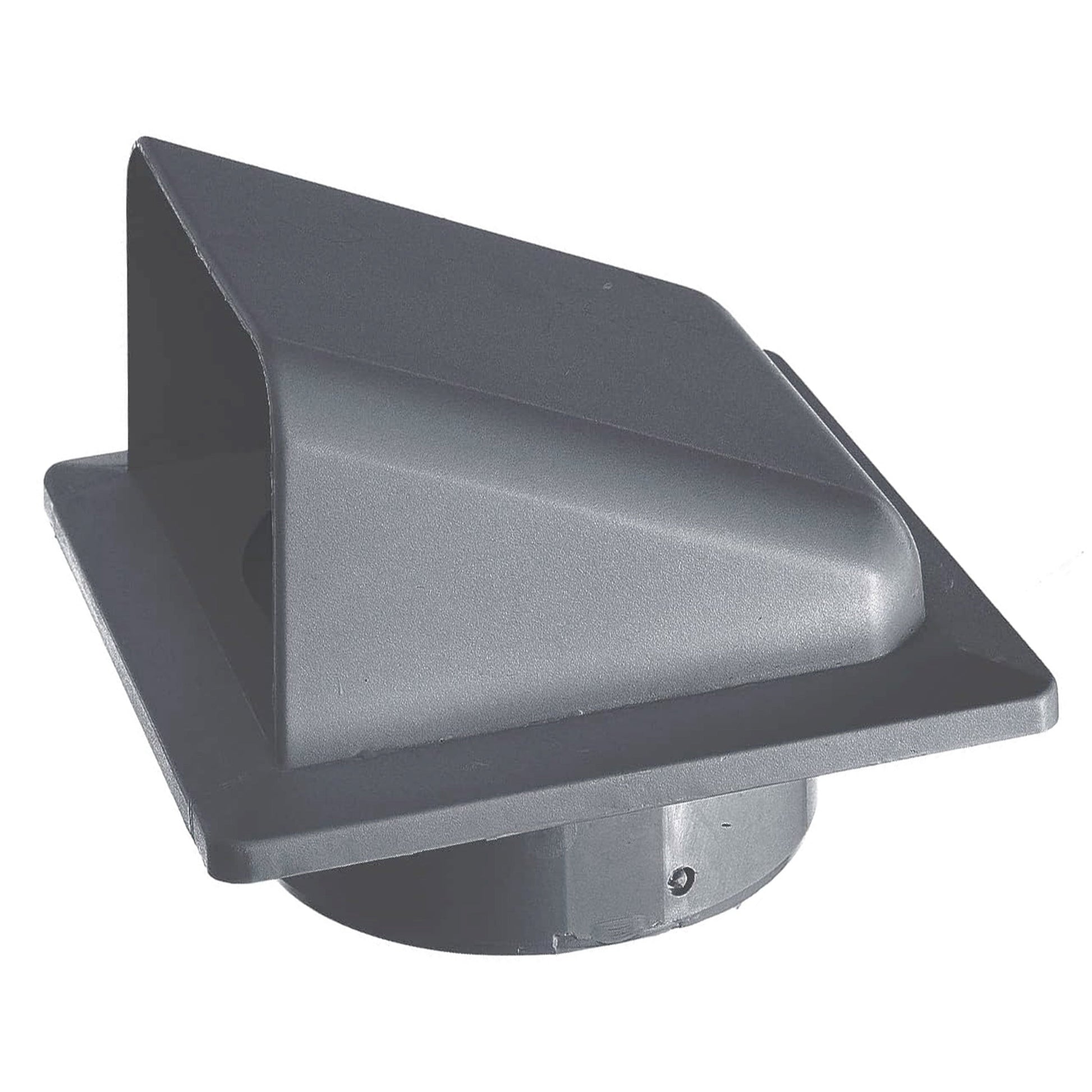 Graphite louvre roof vent exterior grille with curved outlet, fi 100mm