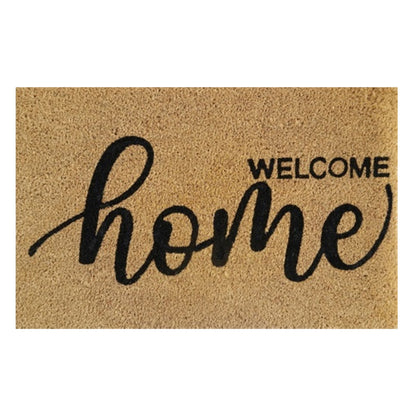 Fußmatte 60x40 cm mit Aufschrift „Welcome Home“ in Schwarz auf beigem Grund