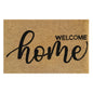 Fußmatte 60x40 cm mit Aufschrift „Welcome Home“ in Schwarz auf beigem Grund
