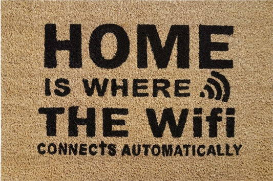 Doormat “Home is where the WiFi connects automatically” 60x40 cm