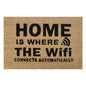 Welcome doormat 60x40 cm with “WiFi connects automatically” text