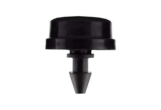 Button micro irrigation dripper, 4 L/h, black nozzle outlet connector