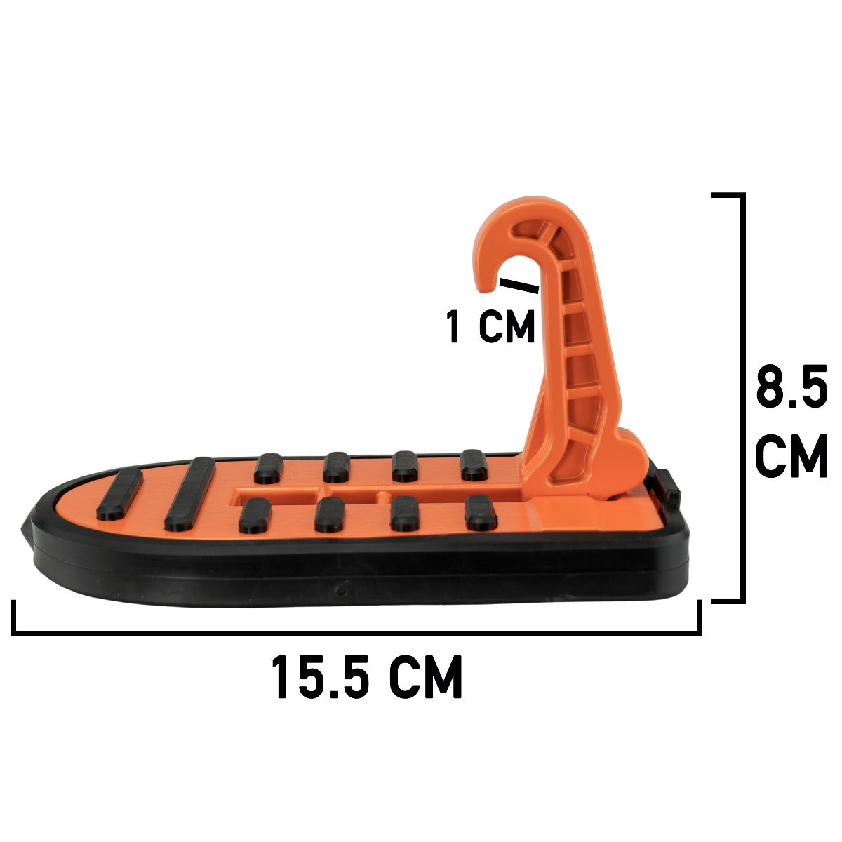 Orange car door step Type C, size 15.5 x 8.5 cm with raised grip