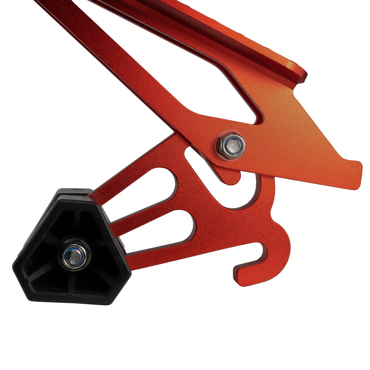 Car Door Step Type D orange, Metallhalter mit schwarzen Kunststoff-Trittfüßen