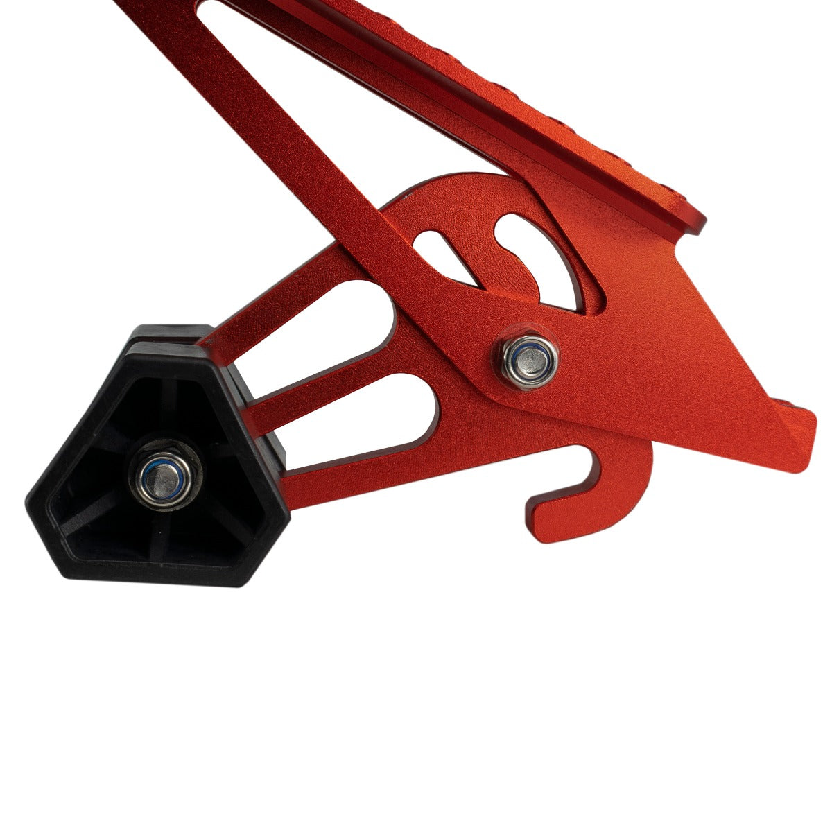 Car Door Step Type D orange, Befestigungsbügel mit Schraubbolzen und Aussparungen