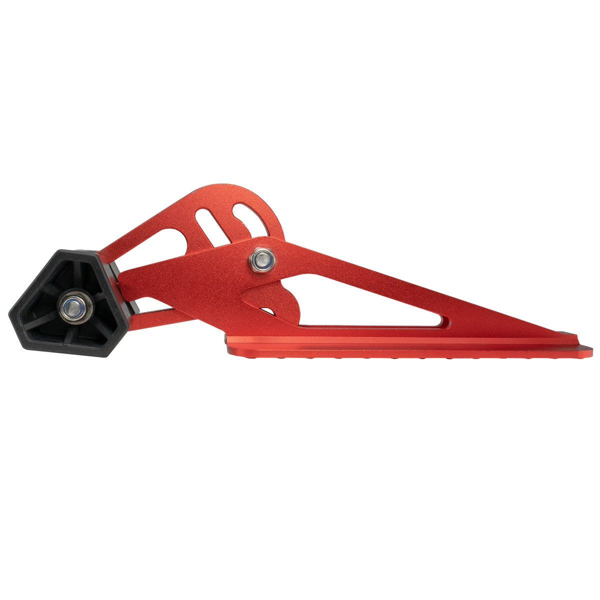 Orange Type D car door step with two black mounting pads and anti-slip surface