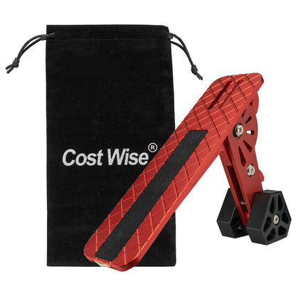 Orange car door step type E with black storage pouch and non-slip black grip pad