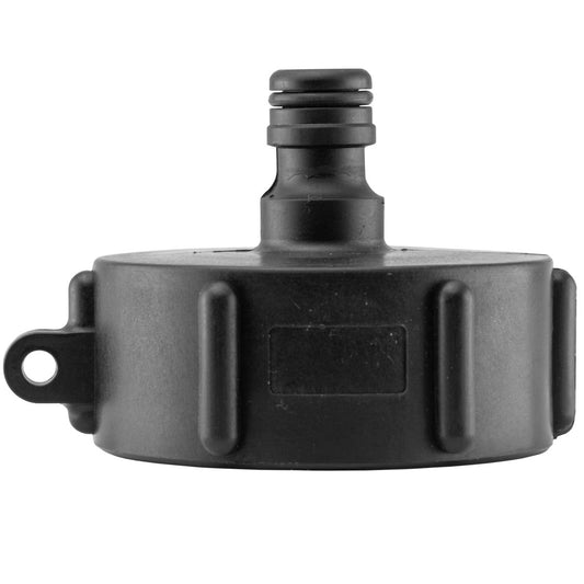 S60X6 female to snap-on male fix connector, black housing with side mounting tabs
