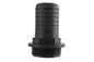 Black straight connector with BSPM 1.25" male thread, 38mm