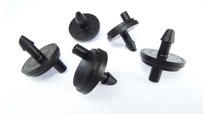 Turbulent flow dripper emitters (4 L/H), black plastic, inlet spouts